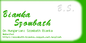 bianka szombath business card